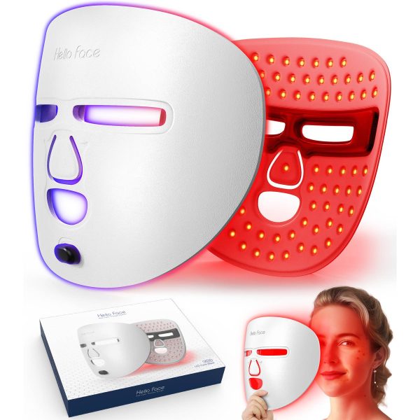 LED Face Mask with Red Light Therapy for Home Facial Rejuvenation | 3-Mode Wireless Skin Care