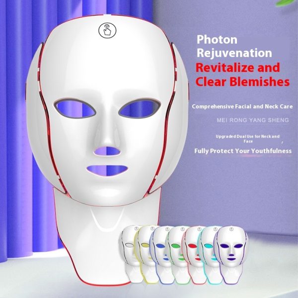 Seven-Color LED Beauty Mask for Skin Therapy and Rejuvenation