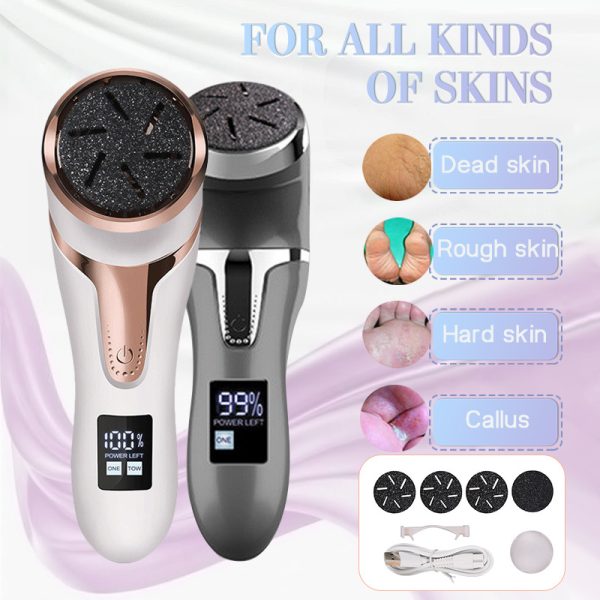 LCD Electric Foot Scrubber with Vacuum | Waterproof Pedicure Tool for Dead Skin & Callus Removal
