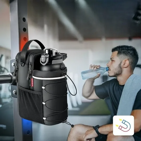 Magnetic Water Bottle Bag Original for Easy Gym Carry | magnetic water bottle bag, gym bag, fitness accessories