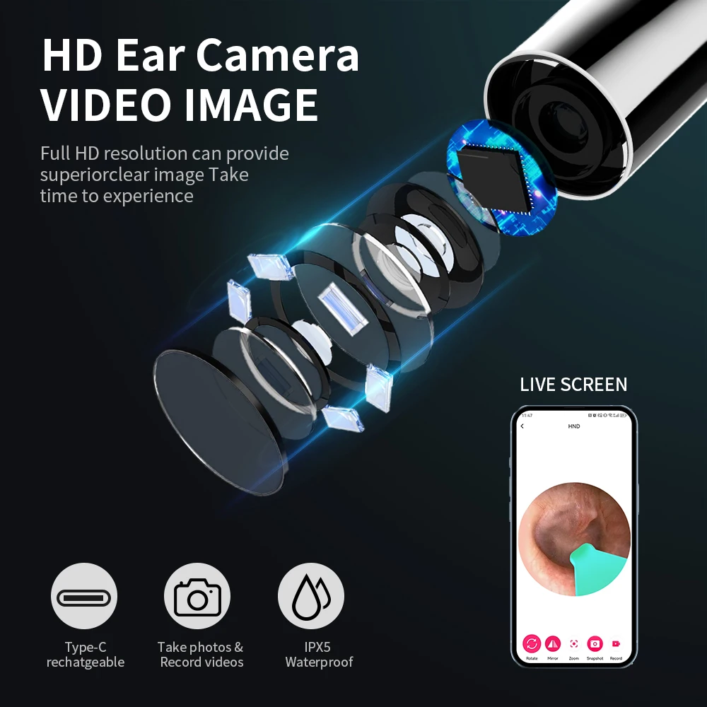 Ear Cleaner Camera Original for Safe Ear Wax Removal | ear cleaner, otoscope, ear wax removal - Image 4