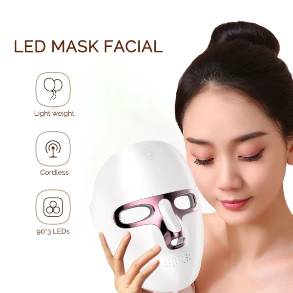 Rechargeable LED Face Mask Original for Brighter Skin | LED therapy mask, anti aging, glowing skin