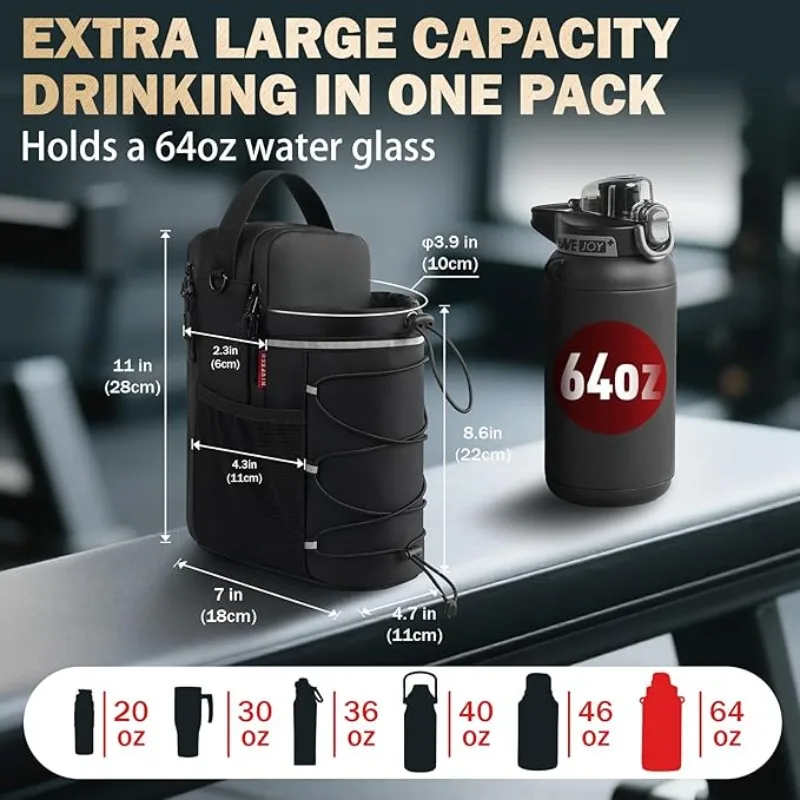 Magnetic Water Bottle Bag Original for Easy Gym Carry | magnetic water bottle bag, gym bag, fitness accessories - Image 3